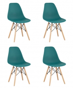 Стул Stool Group Eames Style DSW темно-бирюзовый 4 шт. комплект разборный каркас
