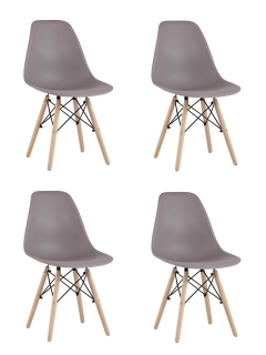 Стул Stool Group Eames Style DSW темно-бежевый 4 шт. комплект разборный каркас