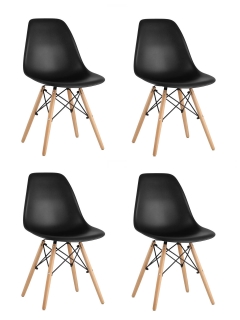 Стул Stool Group Eames Style DSW черный 4 шт. комплект разборный каркас
