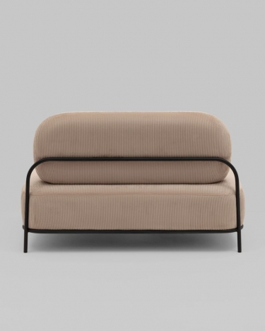 Диван Stool Group Стоун велюр рельефный бежевый