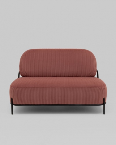 Диван Stool Group Стоун велюр рельефный коралловый