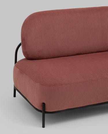 Диван Stool Group Стоун велюр рельефный коралловый