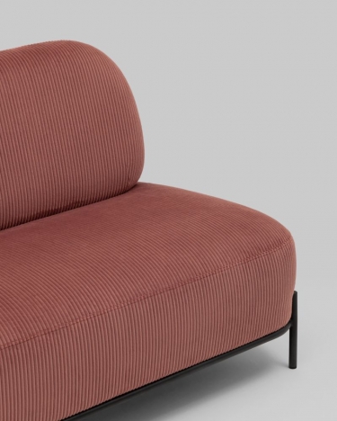 Диван Stool Group Стоун велюр рельефный коралловый