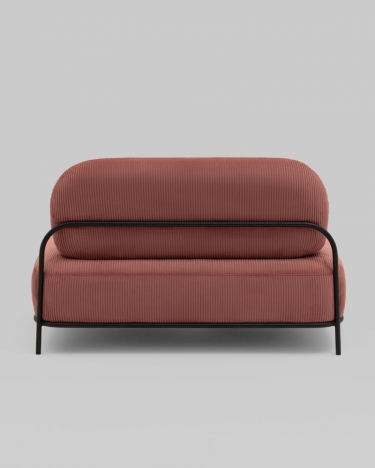 Диван Stool Group Стоун велюр рельефный коралловый