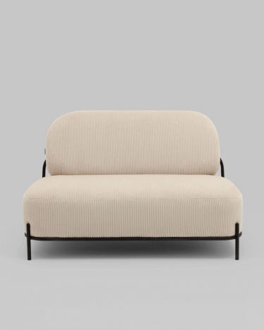 Диван Stool Group Стоун велюр рельефный молочный