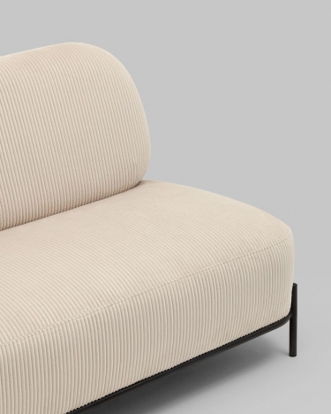 Диван Stool Group Стоун велюр рельефный молочный