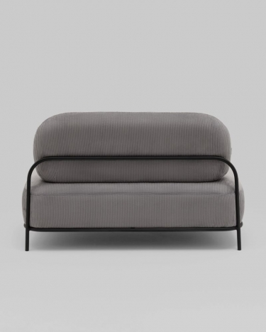 Диван Stool Group Стоун велюр рельефный светло-серый