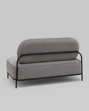 Диван Stool Group Стоун велюр рельефный светло-серый