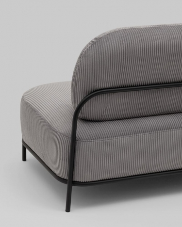 Диван Stool Group Стоун велюр рельефный светло-серый