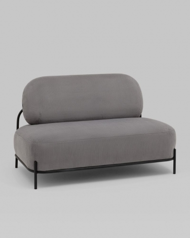 Диван Stool Group Стоун велюр рельефный светло-серый