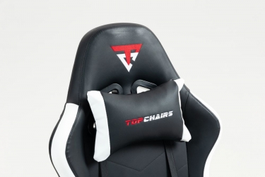 Кресло спортивное Stool Group TopChairs Prophet с оттоманкой черно-белый