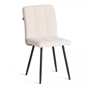 Стул обеденный Tetchair Medeo LT, велюр, молочный/черный, 4, 45х56х89 см