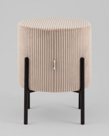 Пуф Stool Group Кейси велюр рельефный бежевый