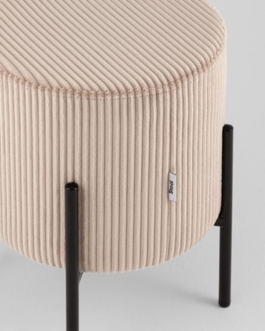 Пуф Stool Group Кейси велюр рельефный бежевый