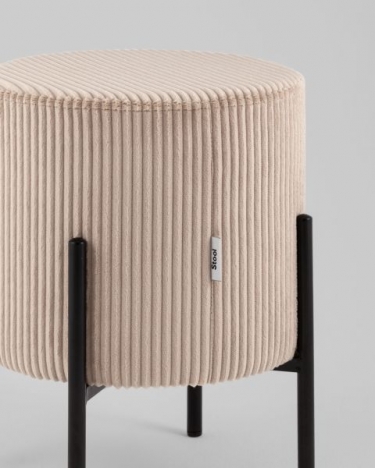Пуф Stool Group Кейси велюр рельефный бежевый