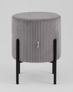 Пуф Stool Group Кейси велюр рельефный светло-серый