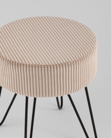 Пуф Stool Group Спейси велюр рельефный бежевый