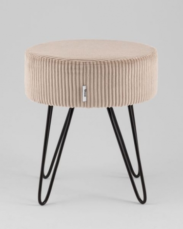 Пуф Stool Group Спейси велюр рельефный бежевый