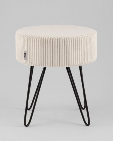 Пуф Stool Group Спейси велюр рельефный молочный