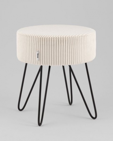 Пуф Stool Group Спейси велюр рельефный молочный