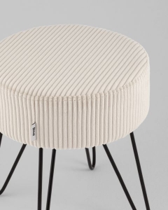 Пуф Stool Group Спейси велюр рельефный молочный
