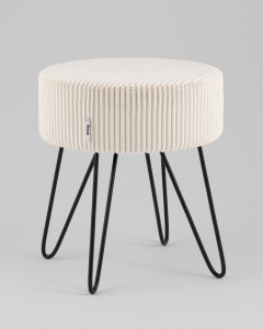 Пуф Stool Group Спейси велюр рельефный молочный