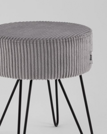 Пуф Stool Group Спейси велюр рельефный светло-серый