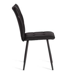 Стул обеденный Tetchair Bari LT, экокожа, черная, 41х55х89 см