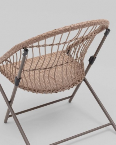 Комплект складной мебели для сада Stool Group Soley коричневый