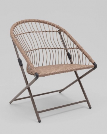 Комплект складной мебели для сада Stool Group Soley коричневый