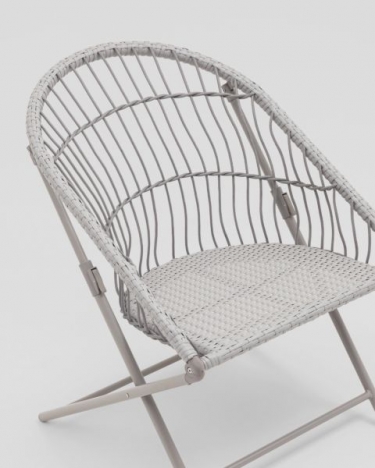 Комплект складной мебели для сада Stool Group Soley светло-серый