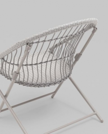 Комплект складной мебели для сада Stool Group Soley светло-серый