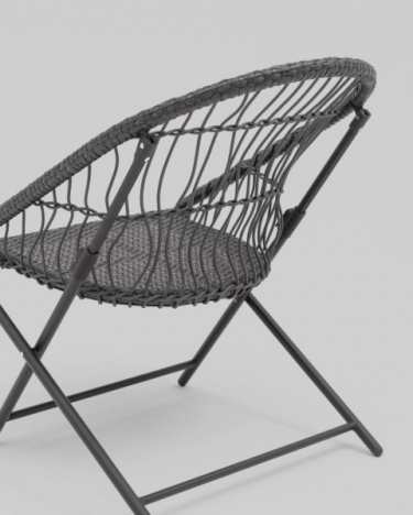 Комплект складной мебели для сада Stool Group Soley темно-серый