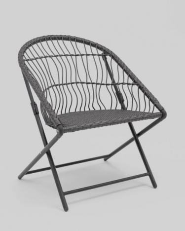 Комплект складной мебели для сада Stool Group Soley темно-серый