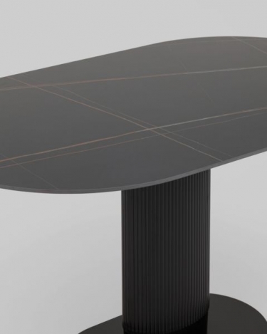 Стол обеденный Stool Group Mystery 130х80 см черный керамика