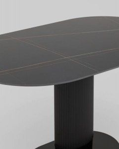 Стол обеденный Stool Group Mystery 130х80 см черный керамика