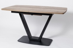 Стол раздвижной Цвет мебели Лотус раздвижной Дуб Галифас Табак/черный