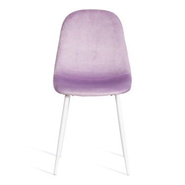 Стул Tetchair BREEZE mod. 4724 / 2 шт. в упаковке вельвет/металл, 44 х 53 х 87 см, Light lavander светло-лавандовый HLR26 / белый