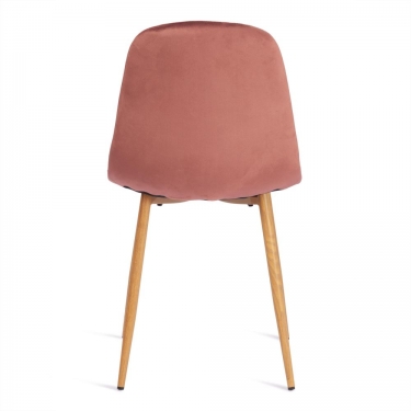 Стул Tetchair BREEZE mod. 4724 / 2 шт. в упаковке вельвет/металл, 44 х 53 х 87 см, Coral коралловый HLR44 / натуральный