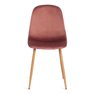 Стул Tetchair BREEZE mod. 4724 / 2 шт. в упаковке вельвет/металл, 44 х 53 х 87 см, Coral коралловый HLR44 / натуральный