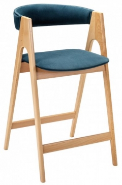 Кресло полубарное R-home Kaede ПБ Blue/натур