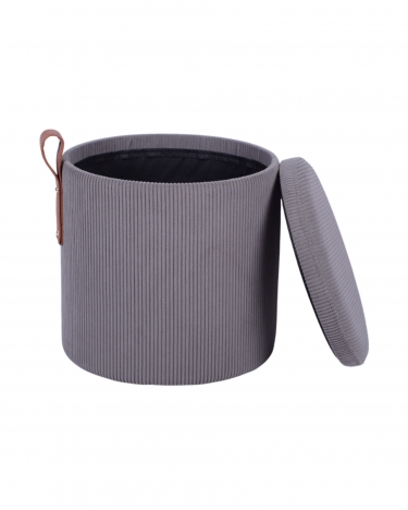 Пуф Stool Group Руни S с ящиком вельвет темно-серый