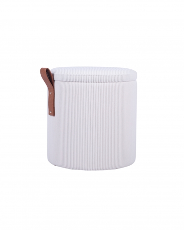 Пуф Stool Group Руни XS с ящиком вельвет белый