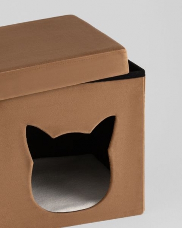 Пуф складной с ящиком Stool Group Store Pet коричневый