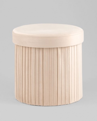 Пуф складной с ящиком Stool Group Store Round бежевый
