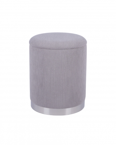 Пуф Stool Group Эмили с ящиком серебро вельвет серый