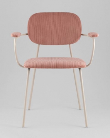 Стул Stool Group Кэрол пыльно-розовый серые ножки