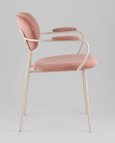 Стул Stool Group Кэрол пыльно-розовый серые ножки