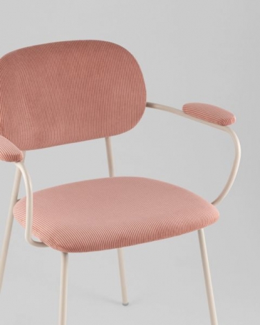 Стул Stool Group Кэрол пыльно-розовый серые ножки