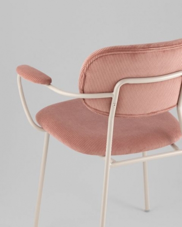 Стул Stool Group Кэрол пыльно-розовый серые ножки